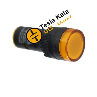چراغ سیگنال تابلویی LED  22mm ولتاژ خاص ac-dc در رنگ زرد